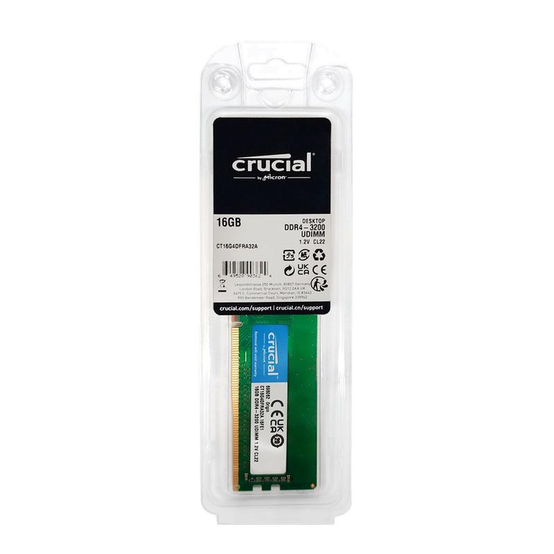 Memória 16GB Crucial, DDR4, 3200MHz, CL22 - CT16G4DFRA32A